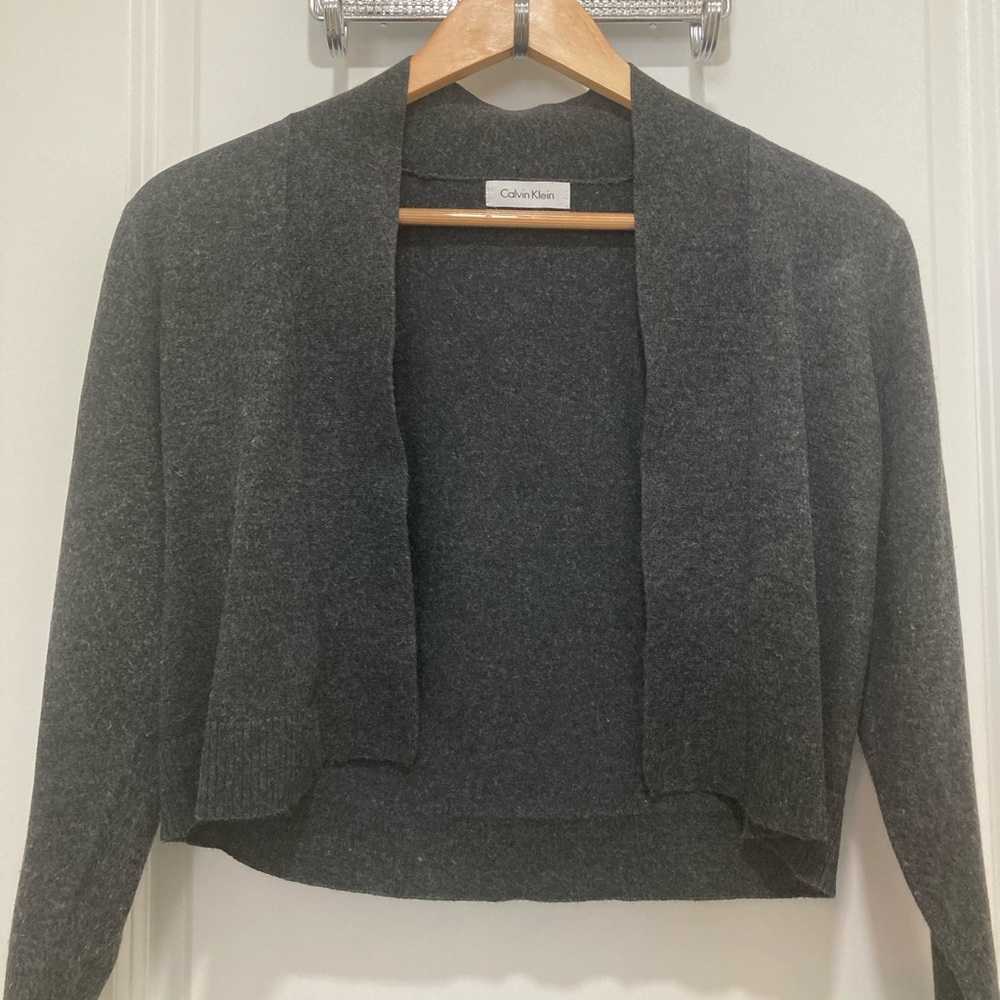 Calvin Klein Women's Dark Gray Shrug